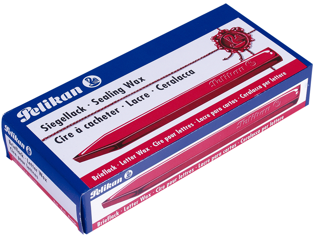 LACRE PELIKAN ROJO CAJA DE 10 BARRAS