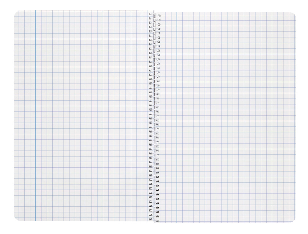 CUADERNO ESPIRAL LIDERPAPEL FOLIO WITTY TAPA DURA 80H 75GR CUADRO 8MM CON MARGEN COLORES SURTIDOS