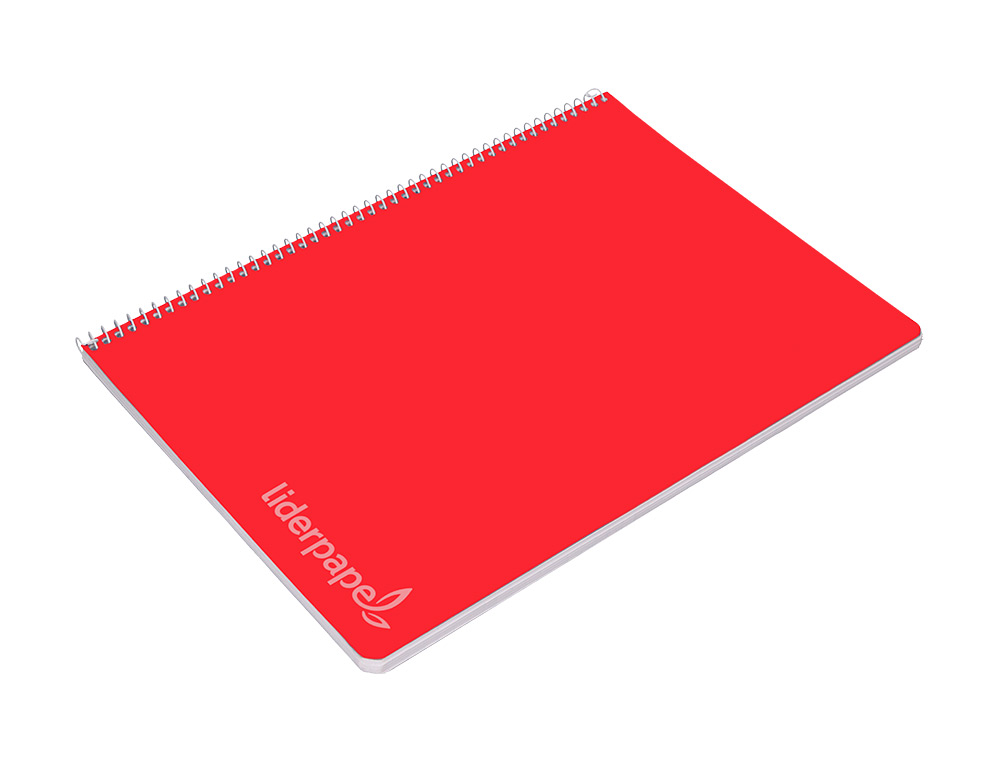 CUADERNO ESPIRAL LIDERPAPEL FOLIO WITTY TAPA DURA 80H 75GR CUADRO 8MM CON MARGEN COLORES SURTIDOS