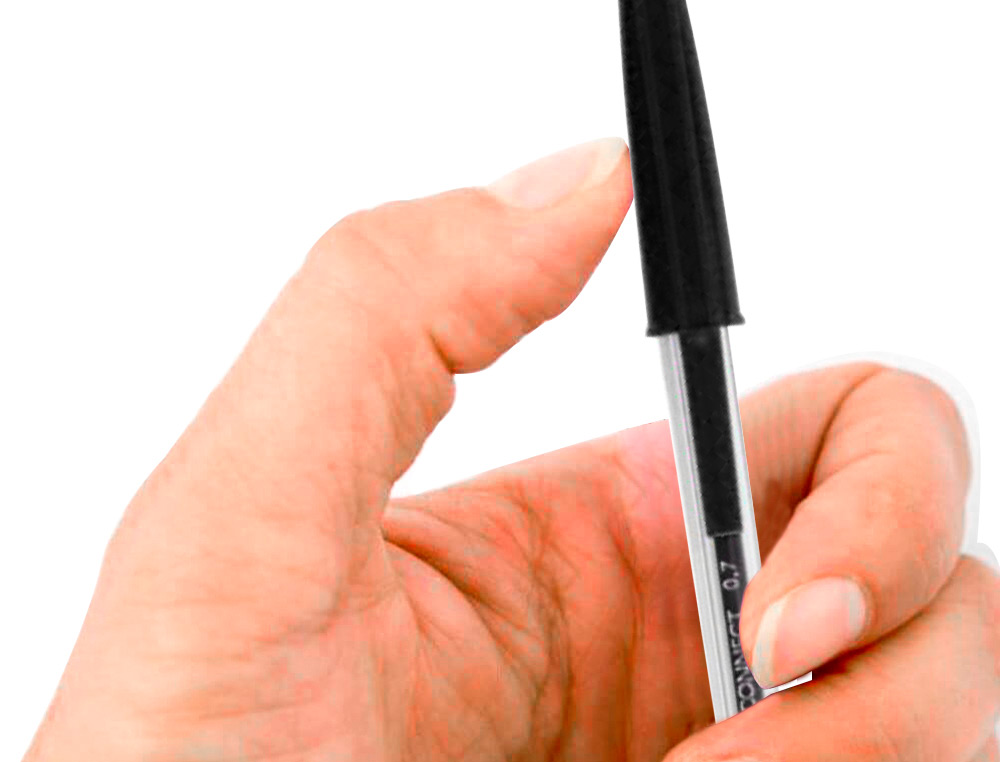 BOLIGRAFO TRANSPARENTE Q-CONNECT NEGRO MEDIO KF26040