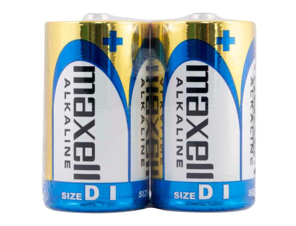 PILA MAXELL ALCALINA 1.5V TIPO D LR20 BLISTER DE 2 UNIDADES