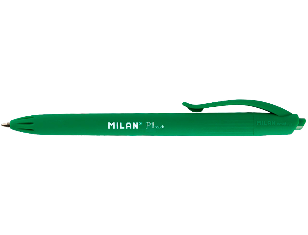 BOLIGRAFO MILAN P1 RETRACTIL 1 MM TOUCH VERDE