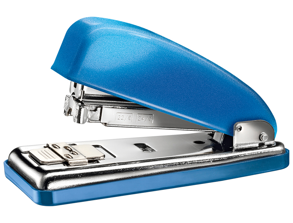 GRAPADORA PETRUS 226 CLASSIC WOW AZUL METALIZADO CAPACIDAD 30 HOJAS EN BLISTER