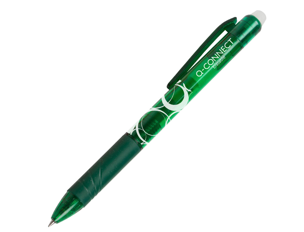 RECAMBIO BOLIGRAFO Q-CONNECT RETRACTIL KF11060 BORRABLE VERDE CAJA DE 3 UNIDADES