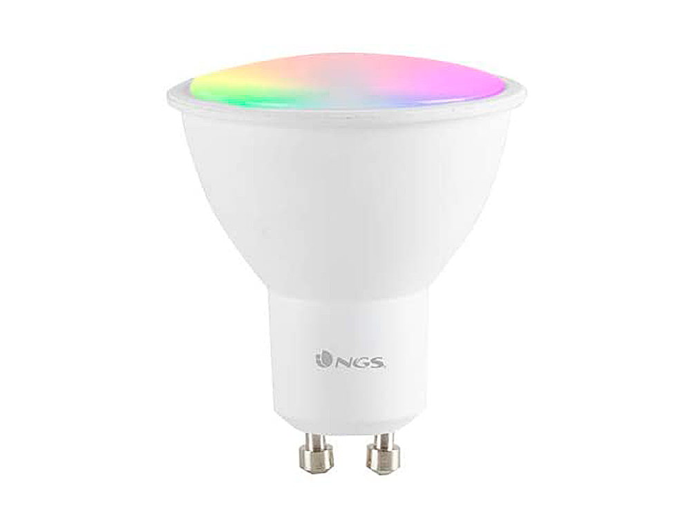 BOMBILLA NGS BULB WIFI LED GLEAM 510C HALOGENA COLORES 5W 460 LUMENES BASE GU10 REGULABLE EN INTESIDAD