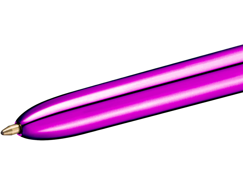 BOLIGRAFO BIC CUATRO COLORES SHINE MORADO PUNTA DE 1 MM