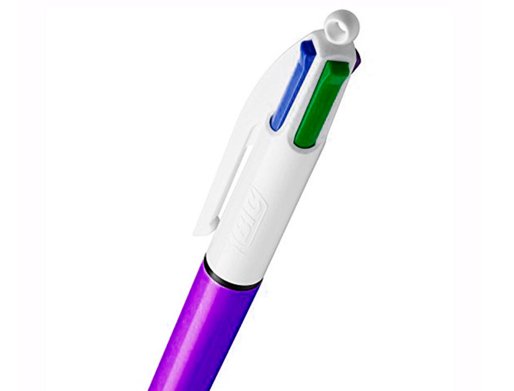 BOLIGRAFO BIC CUATRO COLORES SHINE MORADO PUNTA DE 1 MM
