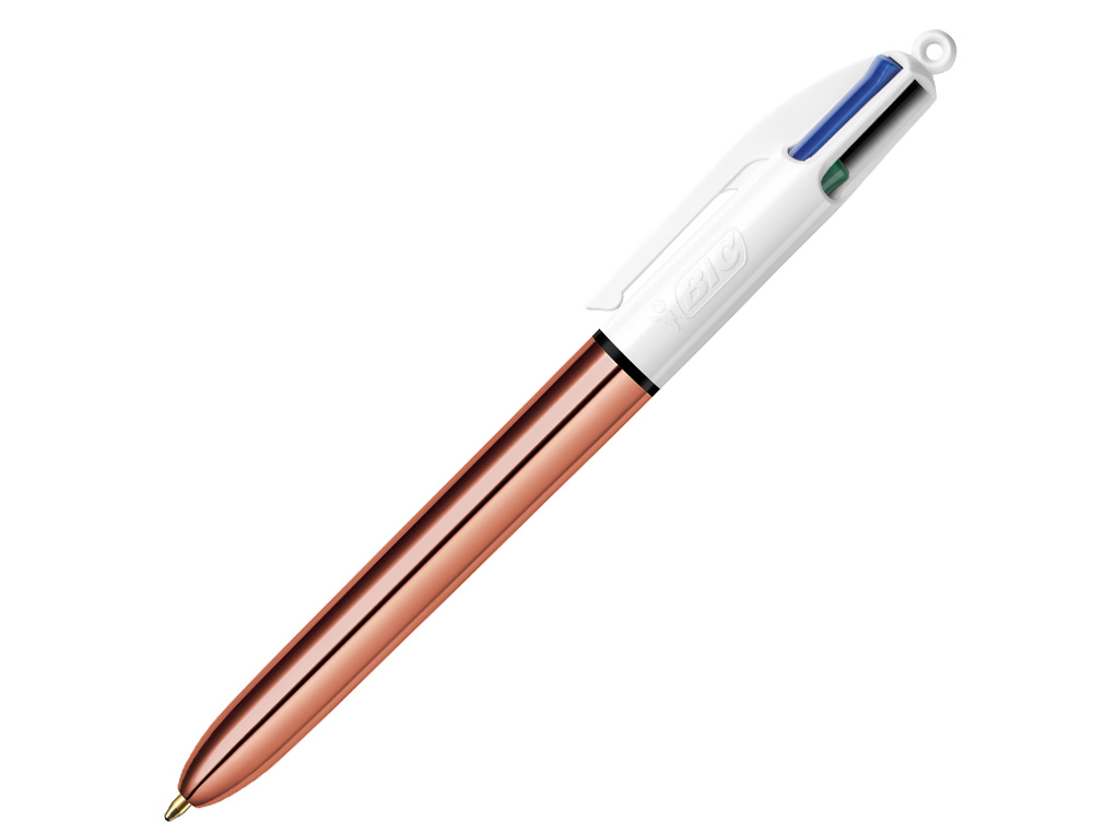 BOLIGRAFO BIC CUATRO COLORES SHINE ORO ROSA PUNTA DE 1 MM