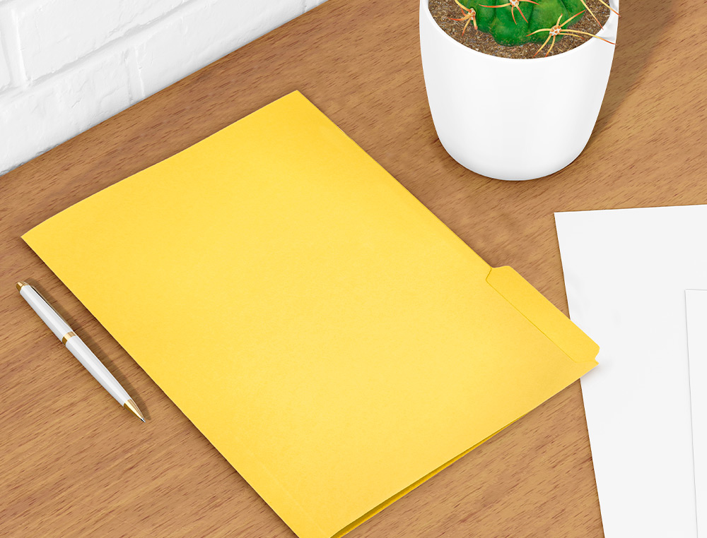 SUBCARPETA CARTULINA LIDERPAPEL DIN A4 PESTAÑA DERECHA 240G/M2 COLOR AMARILLO