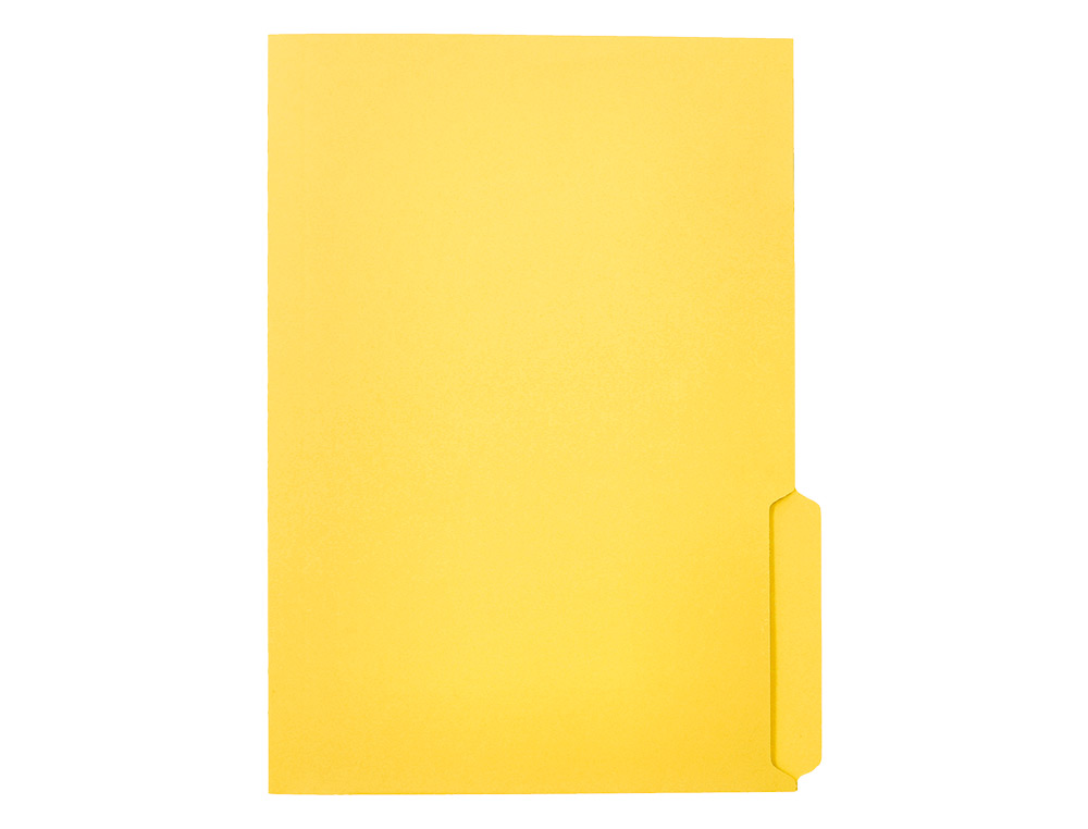 SUBCARPETA CARTULINA LIDERPAPEL DIN A4 PESTAÑA DERECHA 240G/M2 COLOR AMARILLO
