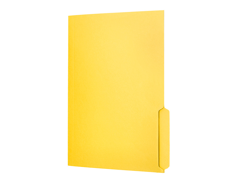 SUBCARPETA CARTULINA LIDERPAPEL DIN A4 PESTAÑA DERECHA 240G/M2 COLOR AMARILLO