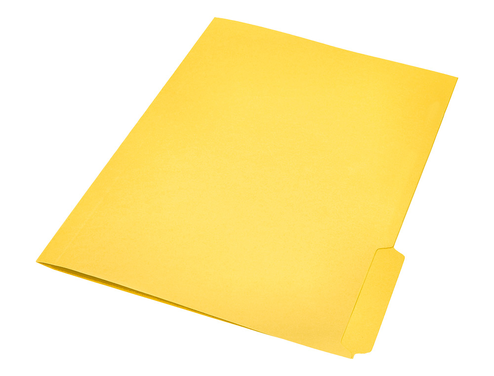 SUBCARPETA CARTULINA LIDERPAPEL DIN A4 PESTAÑA DERECHA 240G/M2 COLOR AMARILLO