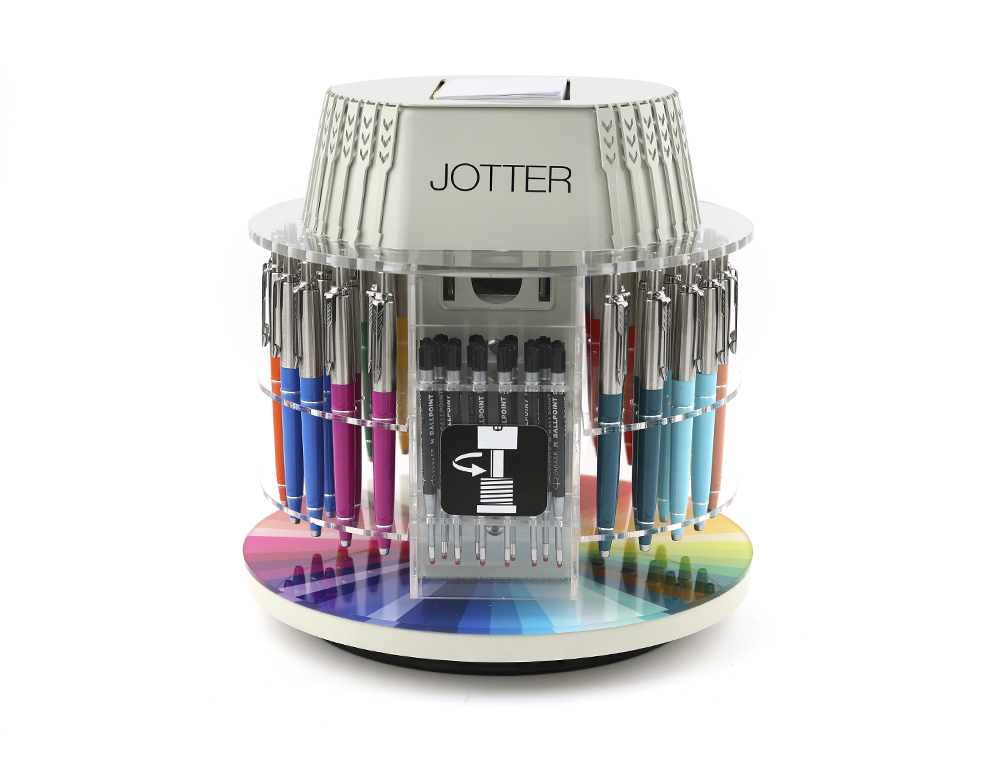 BOLIGRAFO PARKER JOTTER ORIGINALS EXPOSITOR CARROUSEL CON 40 UNIDADES COLORES SURTIDOS + 40 RECAMBIOS