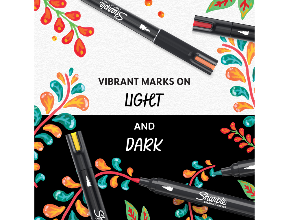 ROTULADOR SHARPIE ACRYLIC PUNTA PINCEL BLISTER DE 5 UNIDADES COLORES SURTIDOS
