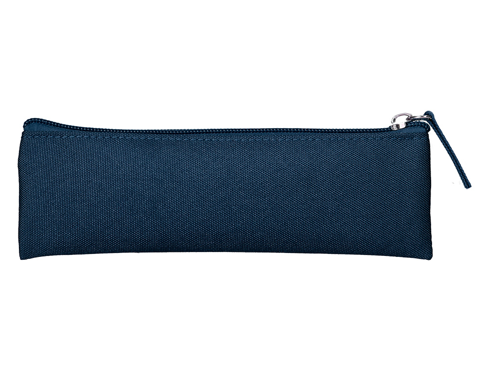 ESTUCHE PORTATODO LIDERPAPEL PLANO ESTRECHO UNA CREMALLERA 200X60 MM AZUL MARINO