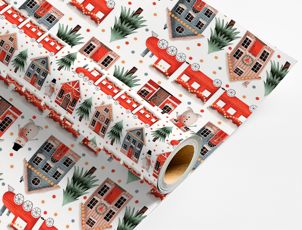 PAPEL DE REGALO LIDERPAPEL NAVIDAD ROLLO ANCHO 70 CM LONGITUD 2 MT GRAMAJE 60 GR DISEOS SURTIDOS B-2024