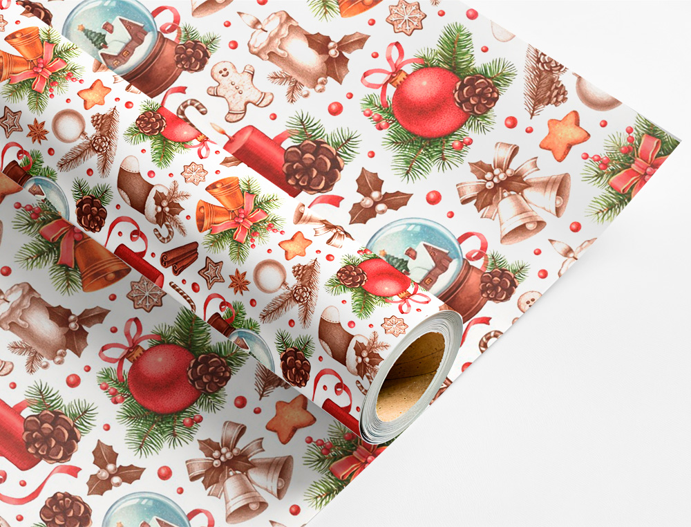 PAPEL DE REGALO LIDERPAPEL NAVIDAD ROLLO ANCHO 70 CM LONGITUD 2 MT GRAMAJE 60 GR DISEOS SURTIDOS B-2024