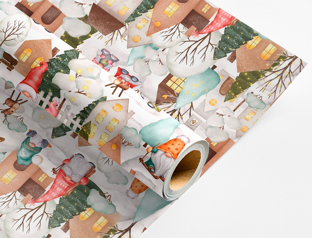 PAPEL DE REGALO LIDERPAPEL NAVIDAD ROLLO ANCHO 70 CM LONGITUD 2 MT GRAMAJE 60 GR DISEOS SURTIDOS B-2024