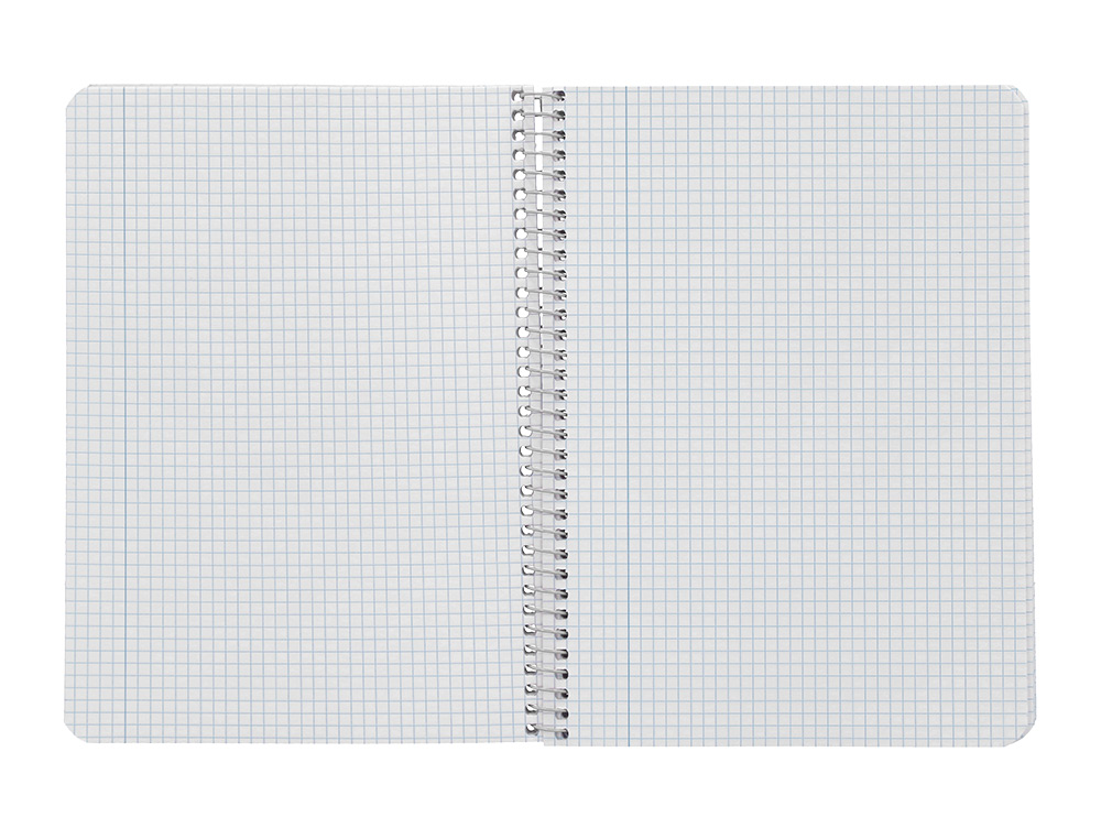 CUADERNO ESPIRAL LIDERPAPEL A4 WITTY TAPA DURA 80H 90GR CUADRO 4MM CON MARGEN COLOR TURQUESA