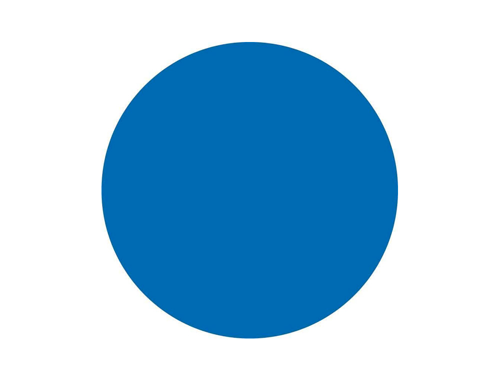 GOMETS LIDERPAPEL AUTOADHESIVO CIRCULOS 10,5 MM AZUL ROLLO DE 6000 UNIDADES EN CAJA DE CARTON
