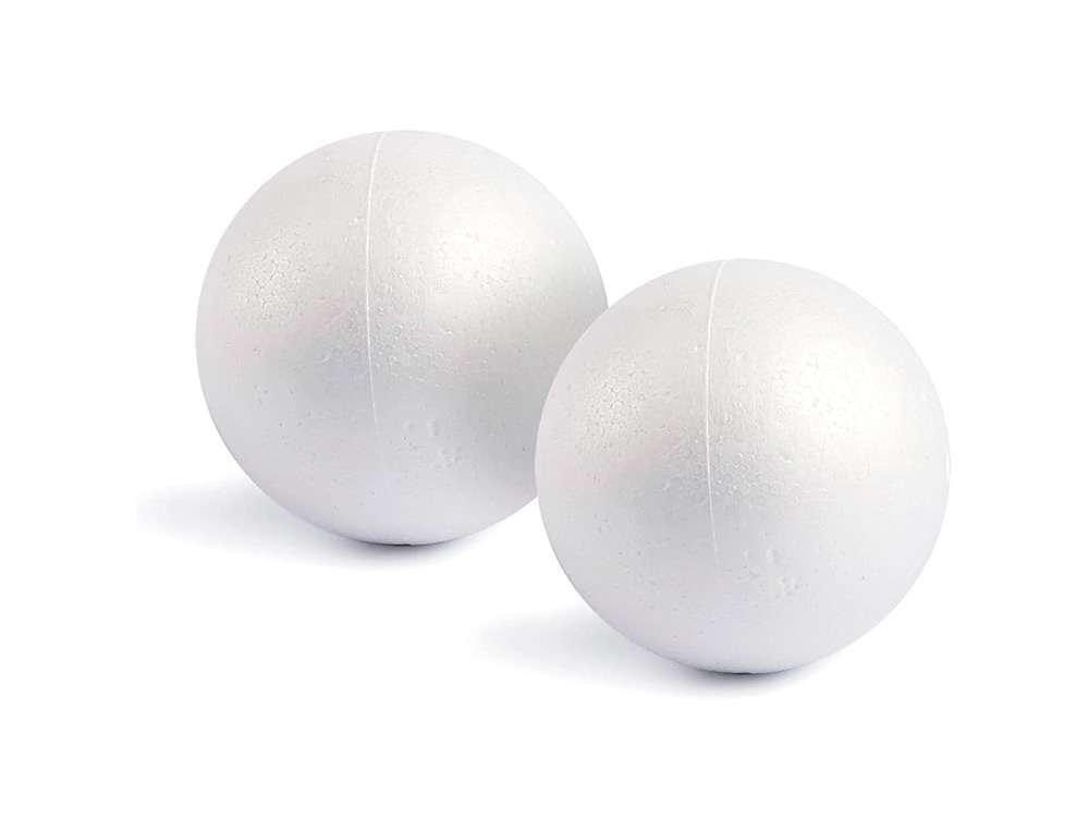 FIGURA DE ESPUMA BLANCA LIDERPAPEL BOLA DE 7 CM BOLSA CON 6 UNIDADES