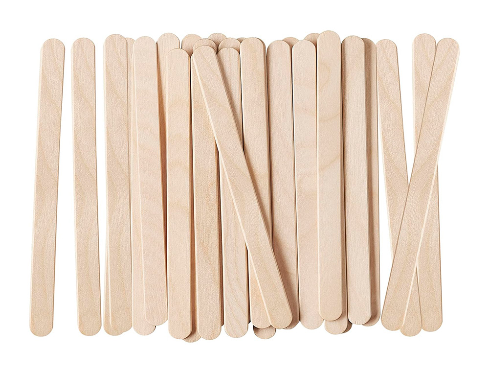 PALITOS DE MADERA LIDERPAPEL COLOR NATURAL 11,4 X 1 CM BOLSA CON 50 UNIDADES