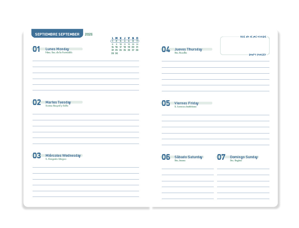 AGENDA ESCOLAR LIDERPAPEL 25-26 ESPIRAL CLASSIC MORADO SEMANA VISTA A5 BILINGE PAPEL FSC 70 GR