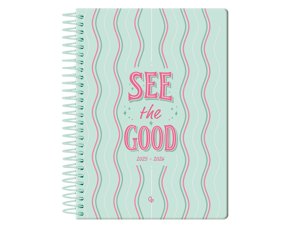 AGENDA ESCOLAR LIDERPAPEL 25-26 ESPIRAL PETITE LINEAS DIA PAGINA A5 BILINGÜE PAPEL FSC 80 GR
