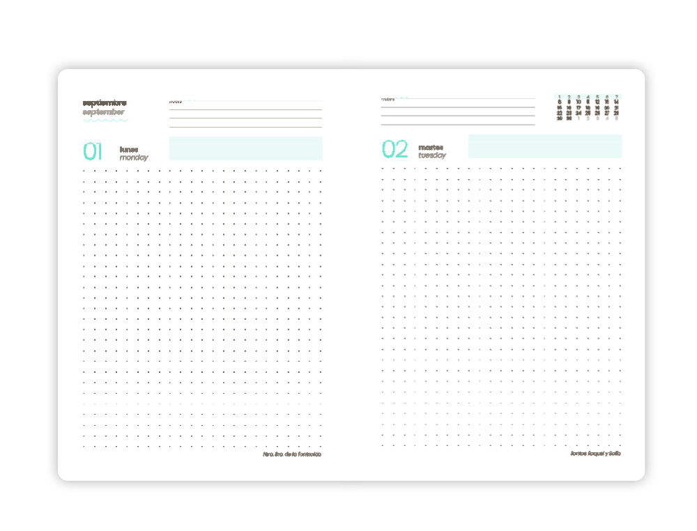 AGENDA ESCOLAR LIDERPAPEL 25-26 ESPIRAL MELTING VERDE DIA PAGINA A5 BILINGE PAPEL FSC 80 GR