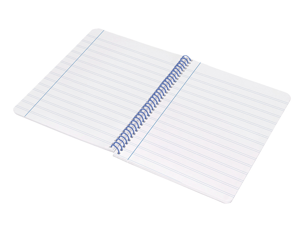 CUADERNO ESPIRAL LIDERPAPEL A4 WONDER TAPA PLASTICO 80H 90GR PAUTA ESTRECHA 2,5MM CON MARGEN COLOR AMARILLO