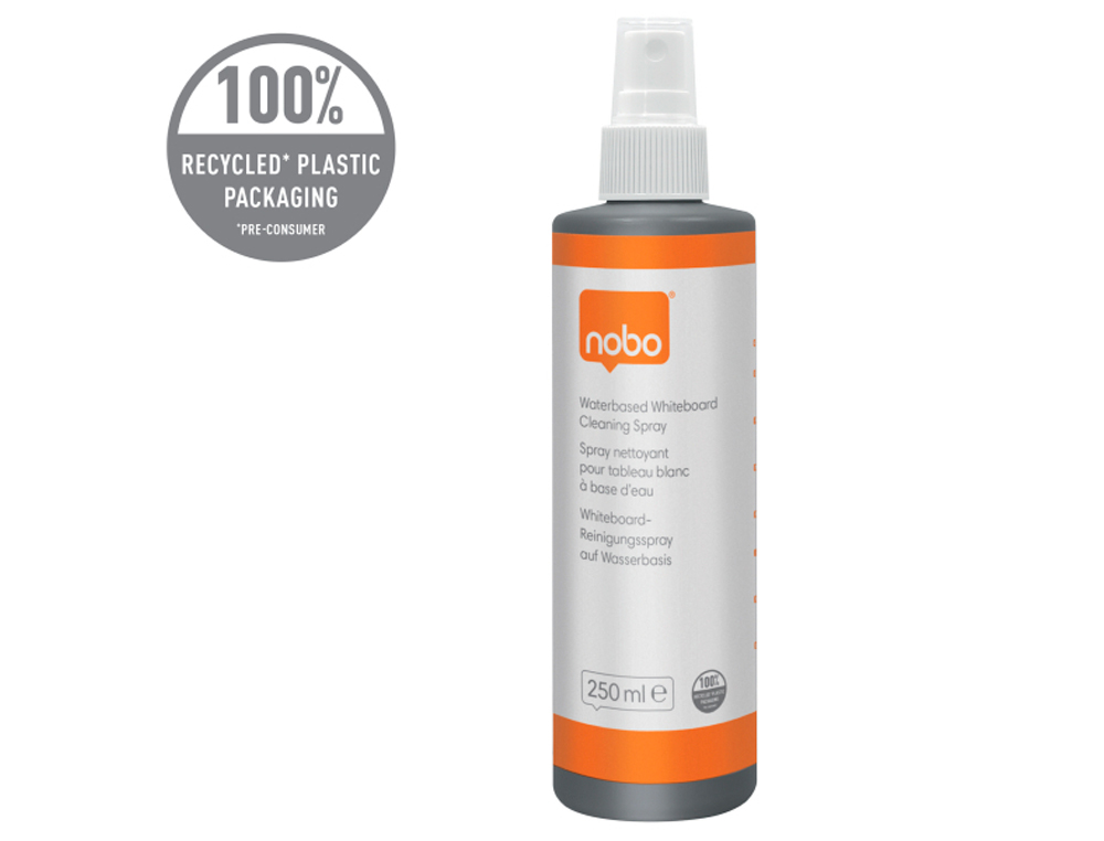 SPRAY NOBO LIMPIADOR DE PIZARRAS BLANCAS ECOLOGICO BOTE DE 250 ML