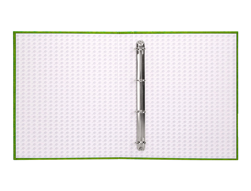 CARPETA DE 4 ANILLAS 25MM MIXTAS LIDERPAPEL FOLIO CARTONFORRADO PAPER COAT VERDE FROSTY