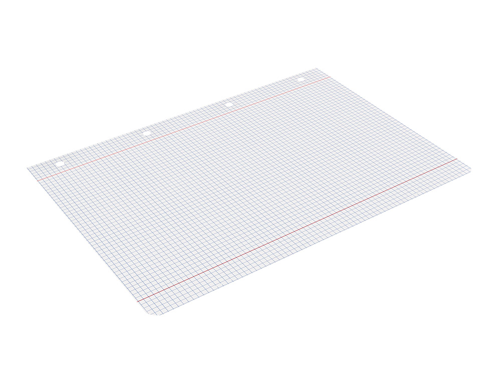 RECAMBIO LIDERPAPEL A4 100 HOJAS 100G/M2 CUADRO 5MM CON DOBLE MARGEN 4 TALADROS