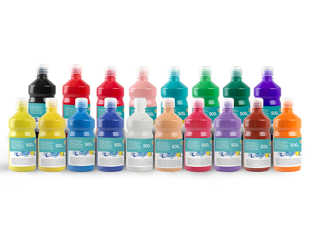 TEMPERA LIQUIDA LIDERPAPEL ESCOLAR 500 ML TURQUESA