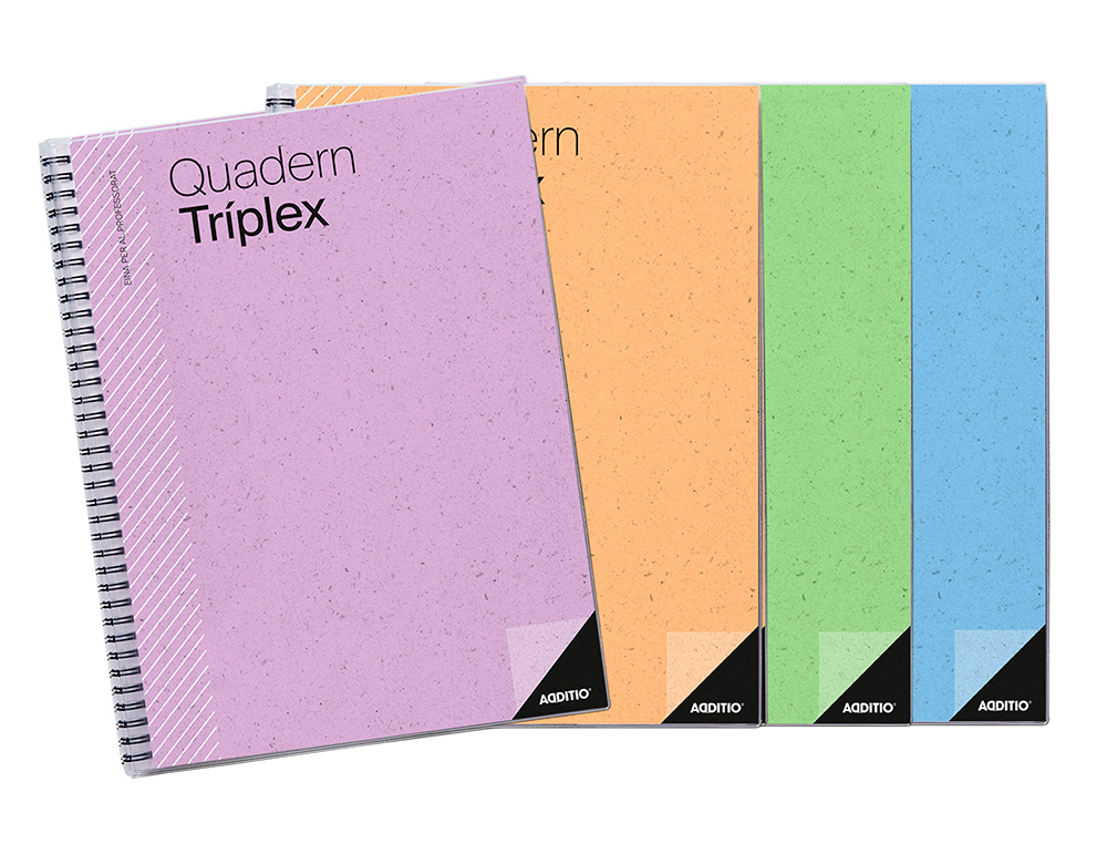 BLOC TRIPLEX ADDITIO PLAN CURSO EVALUACION CONTINUA PLANSEMANAL TUTORIAS MAS 6 FUNDAS RANSPARENTES 22,5X31CM CATALAN