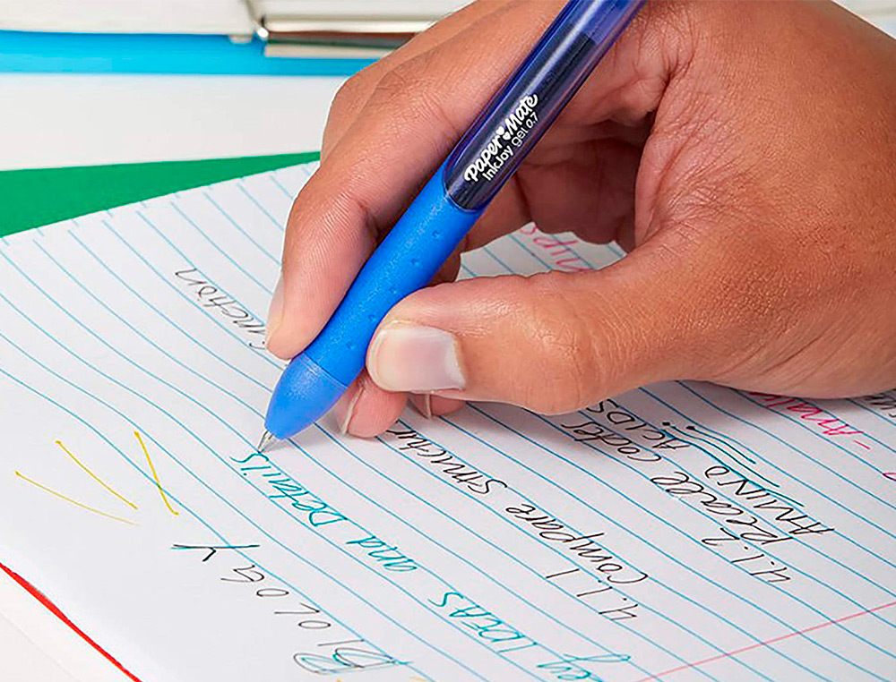 BOLIGRAFO PAPER MATE INKJOY RETRACTIL GEL PEN 0,7MM AZUL PUNTA DE BOLA TRAZO 0.35MM