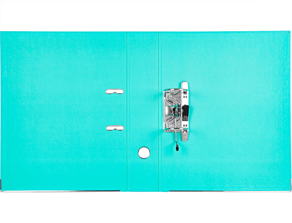 ARCHIVADOR DE PALANCA LIDERPAPEL FOLIO DOCUMENTA FORRADO PVC CON RADO LOMO 75 MM VERDE CLARO COMPRESOR