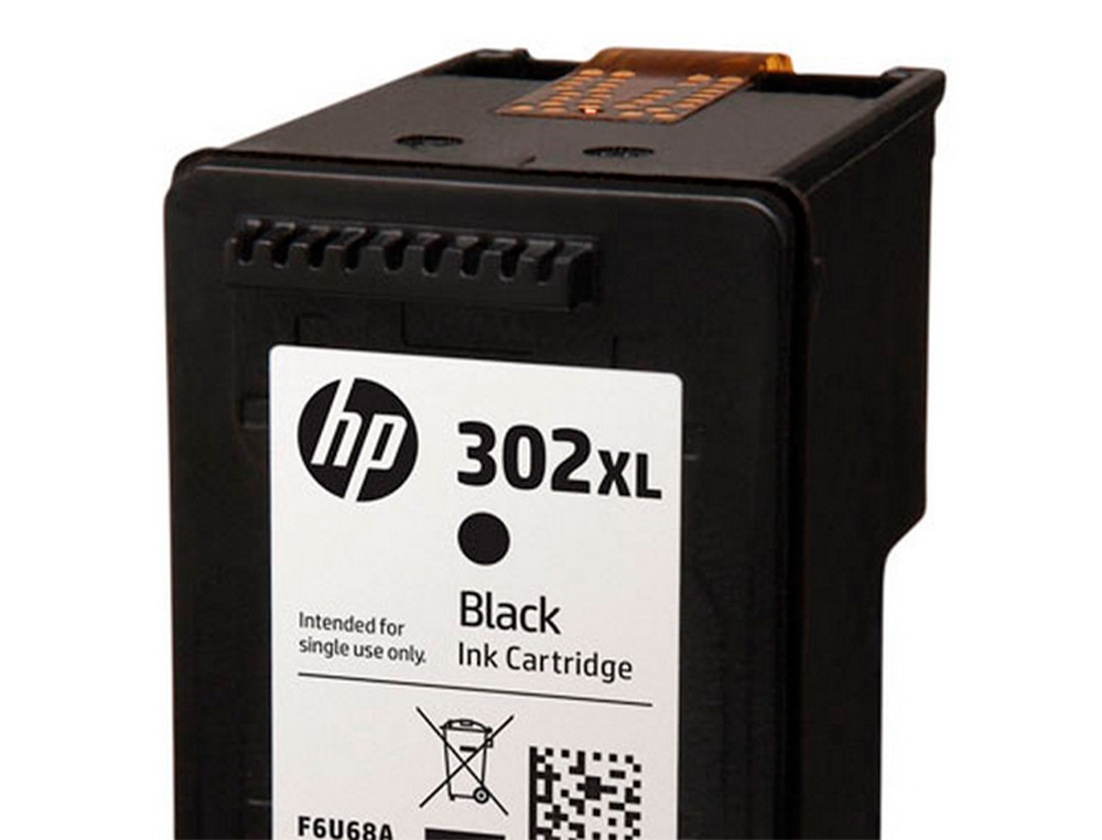 INK-JET HP 302XL DESKJET 1110 / 2130 / 3630 OFFICEJET 3830 / 4650 ENVY 4520 NEGRO 480 PAG