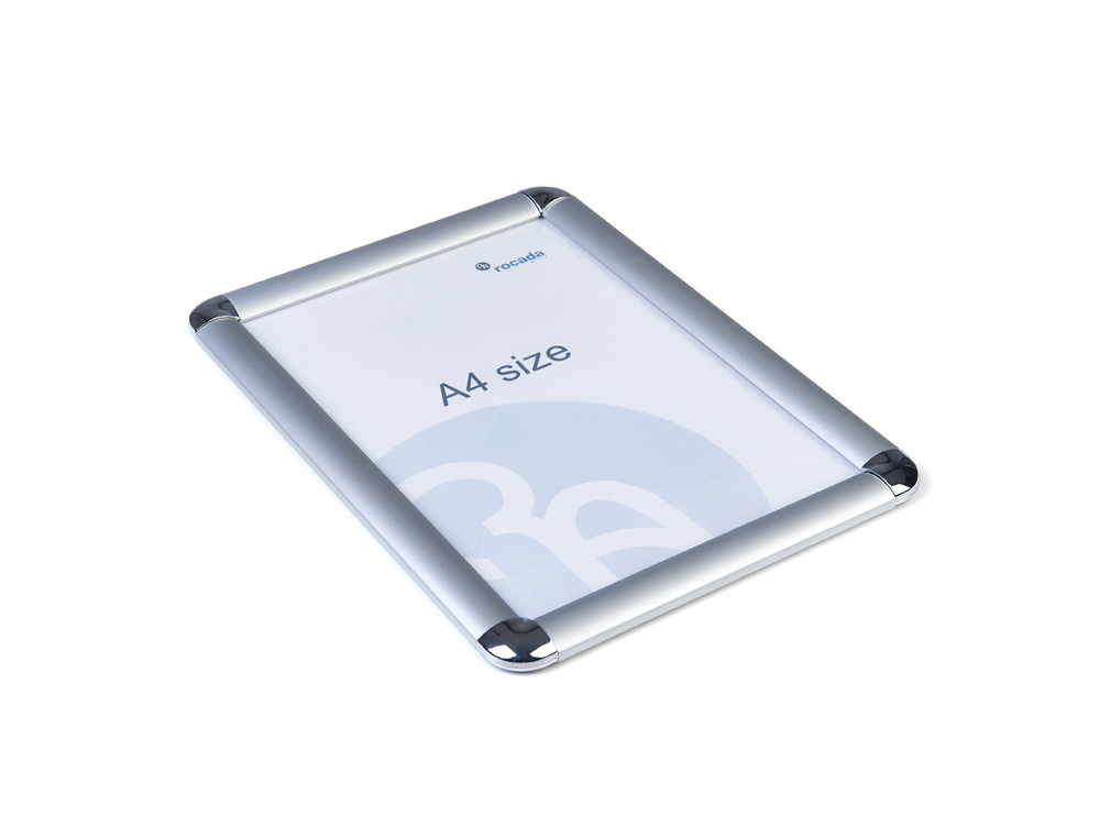 MARCO PORTA ANUNCIOS ROCADA CLIP DIN A4 MARCO DE ALUMINIO ANODIZADO 21X29.7 CM